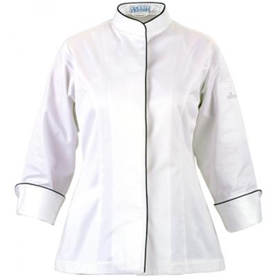 [Oriental] Ladies Oriental Collar Jacket - White & Black