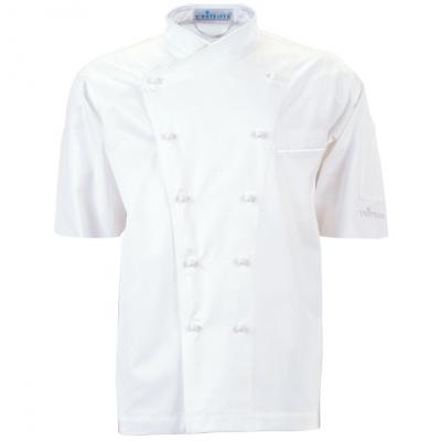 [Royal] Double Breasted Short Sleeves Jacket - White & White