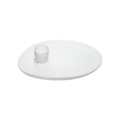 KARMA WHITE - Large Plate 38 w/bowl