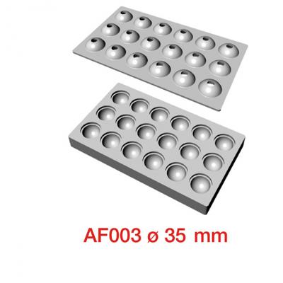 Silicon Mould 18spheres per mould - Ø35mm 