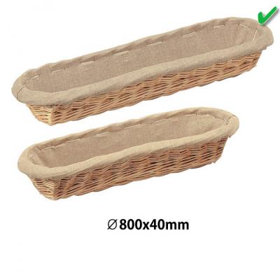Long dough basket-Ø800x40mm