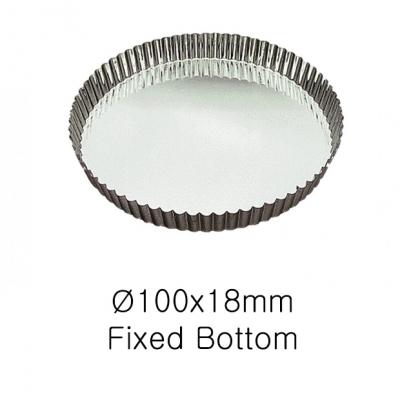 Round Fluted Fixed Bottom Tart Mould-Ø100x18mm