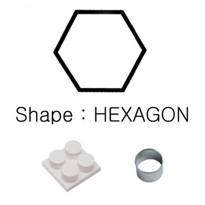 Demoulder & Cutter Set for Mini Uni-Portion Tray Hexagon 