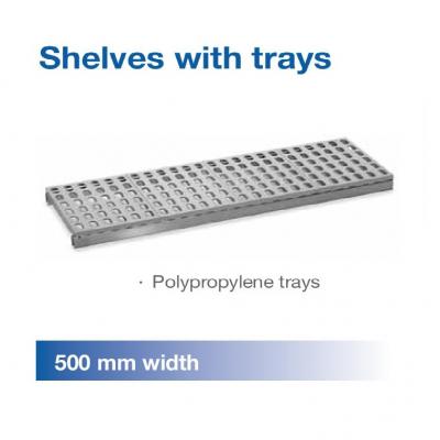 1400x500mm Shelves+Polypropylene Trays