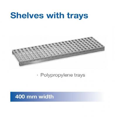 1100x400mm Shelve+Polypropylene trays